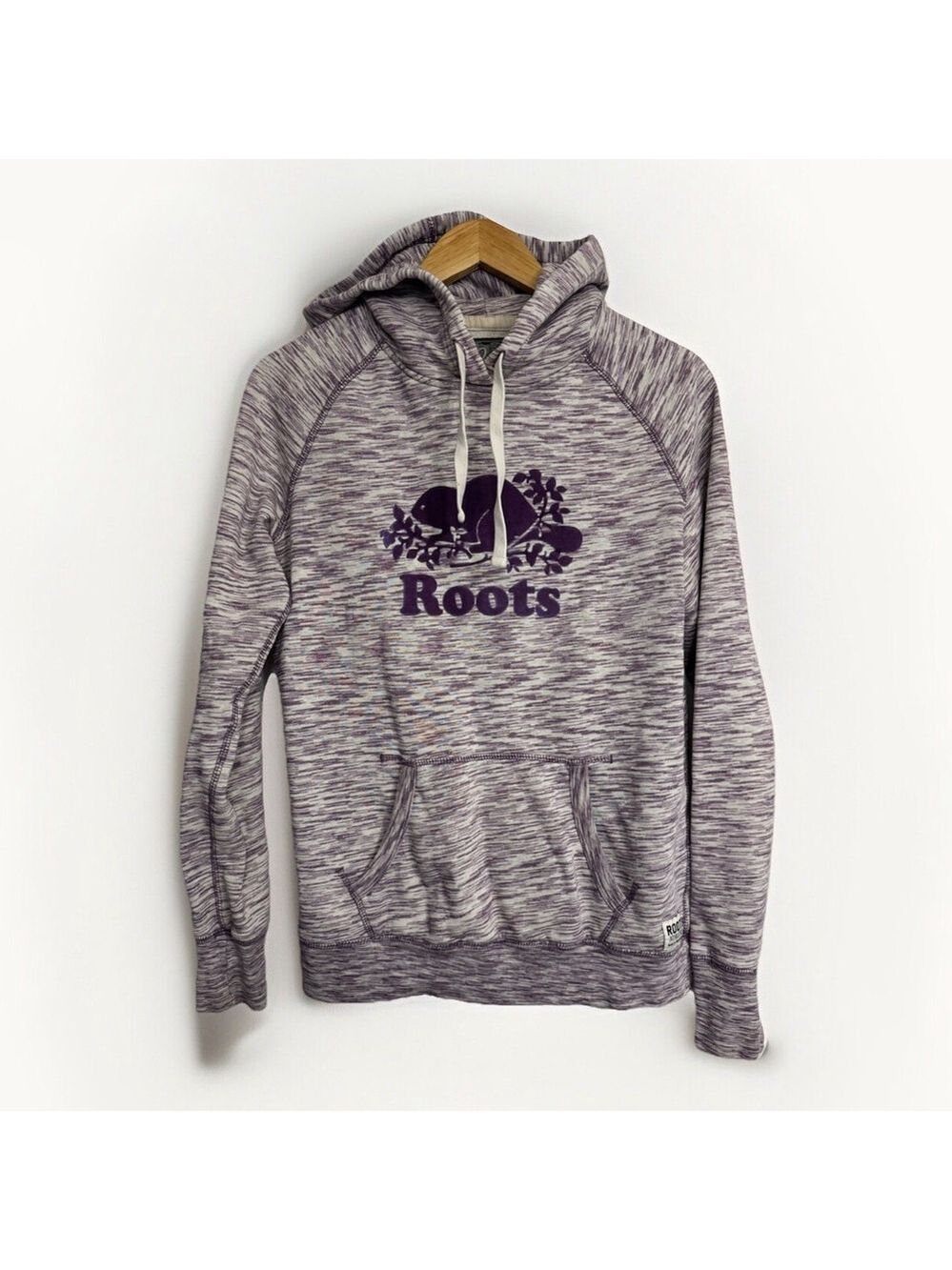 Roots Canada Athletics Pullover Hoodie Purple Women's Small